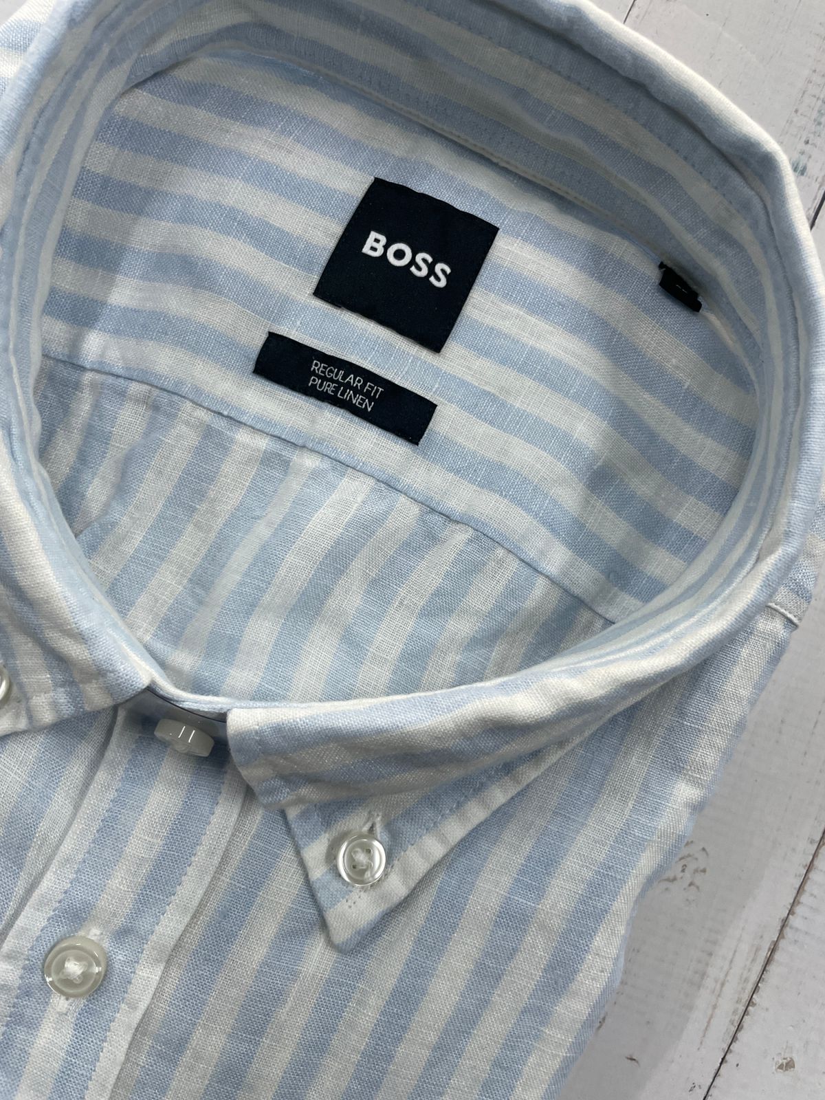 BOSS - Full sleeve Pure linen shirt - Regular Fit