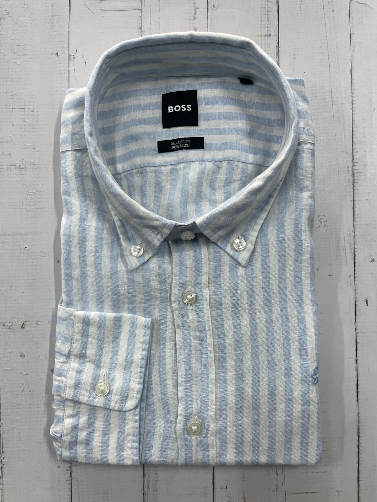 BOSS - Full sleeve Pure linen shirt - Regular Fit