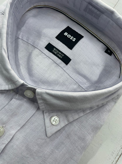BOSS - Full sleeve Pure linen shirt - Regular Fit