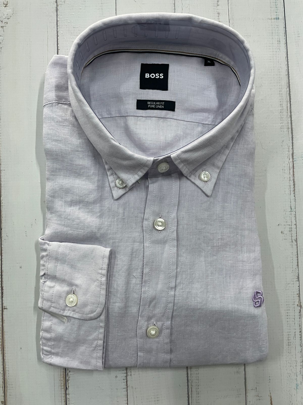 BOSS - Full sleeve Pure linen shirt - Regular Fit