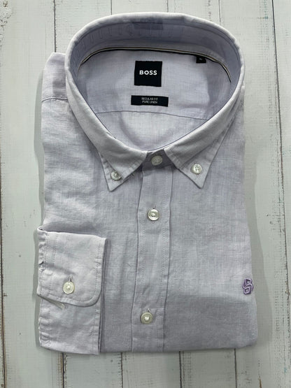 BOSS - Full sleeve Pure linen shirt - Regular Fit