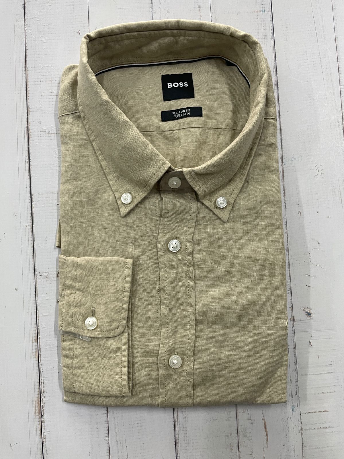 BOSS - Full sleeve Pure linen shirt - Regular Fit