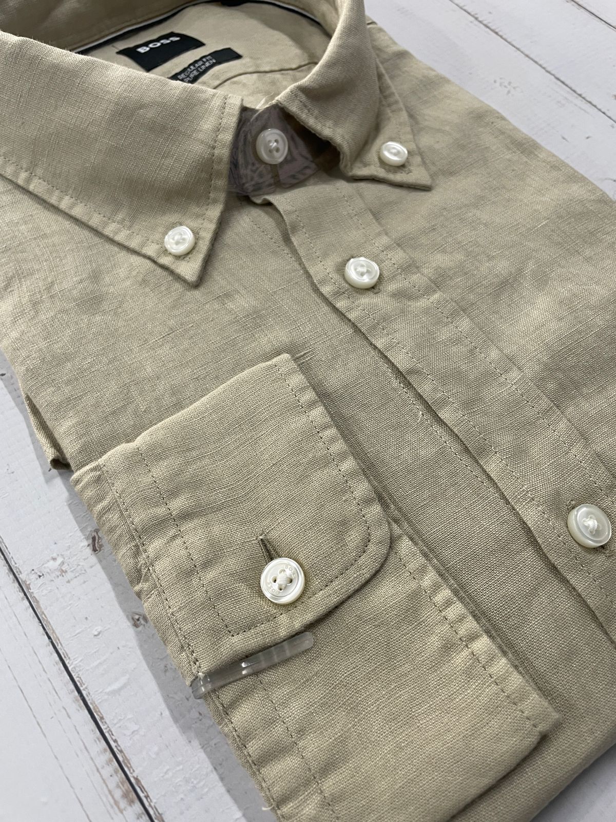 BOSS - Full sleeve Pure linen shirt - Regular Fit