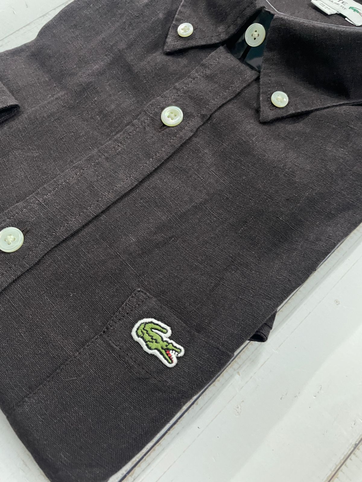 LACOSTE - Full Sleeved Linen Shirt