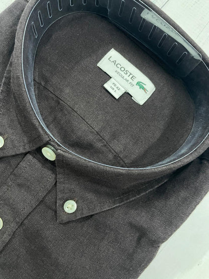 LACOSTE - Full Sleeved Linen Shirt