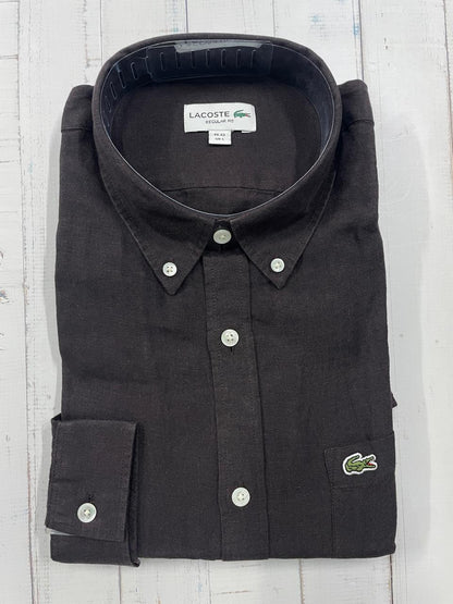 LACOSTE - Full Sleeved Linen Shirt