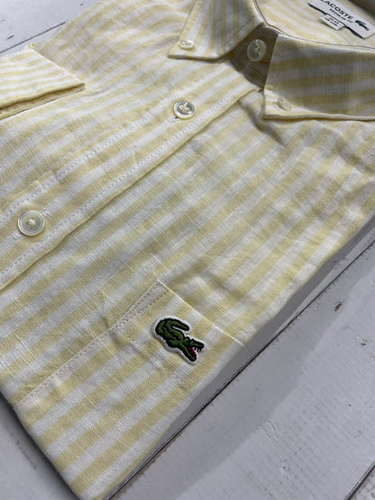 LACOSTE - Full Sleeved Linen Shirt