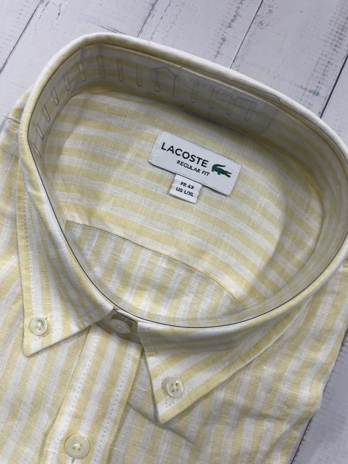 LACOSTE - Full Sleeved Linen Shirt
