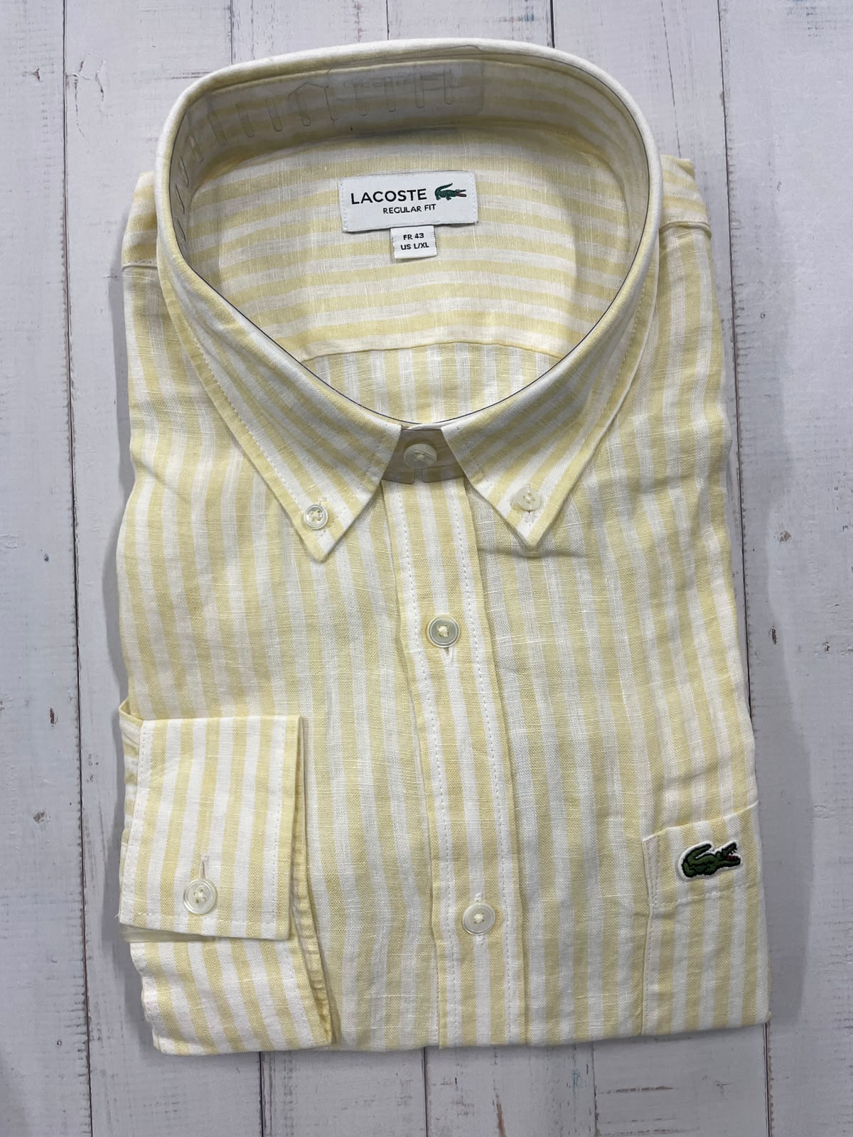 LACOSTE - Full Sleeved Linen Shirt