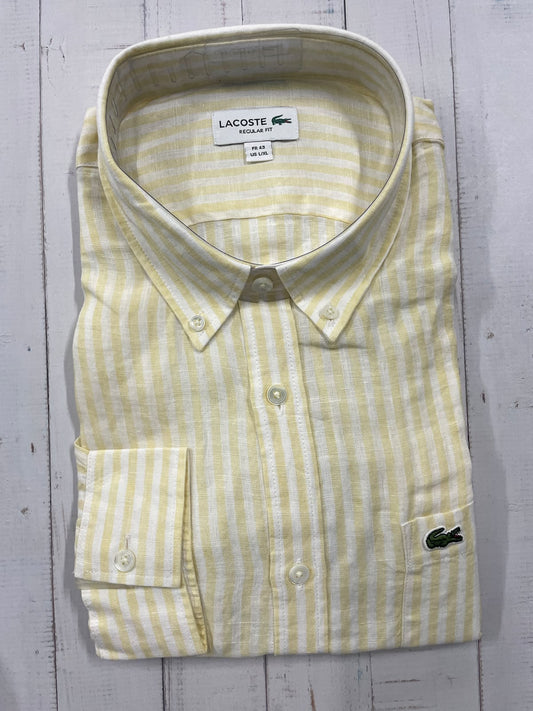 LACOSTE - Full Sleeved Linen Shirt