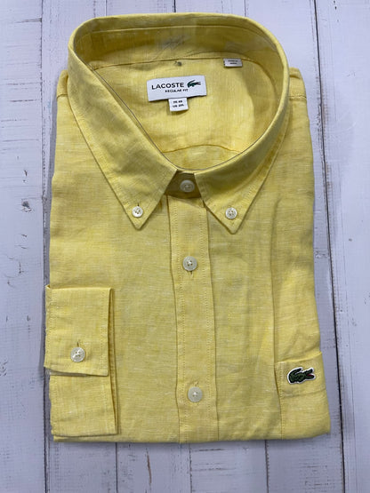 LACOSTE - Full Sleeved Linen Shirt