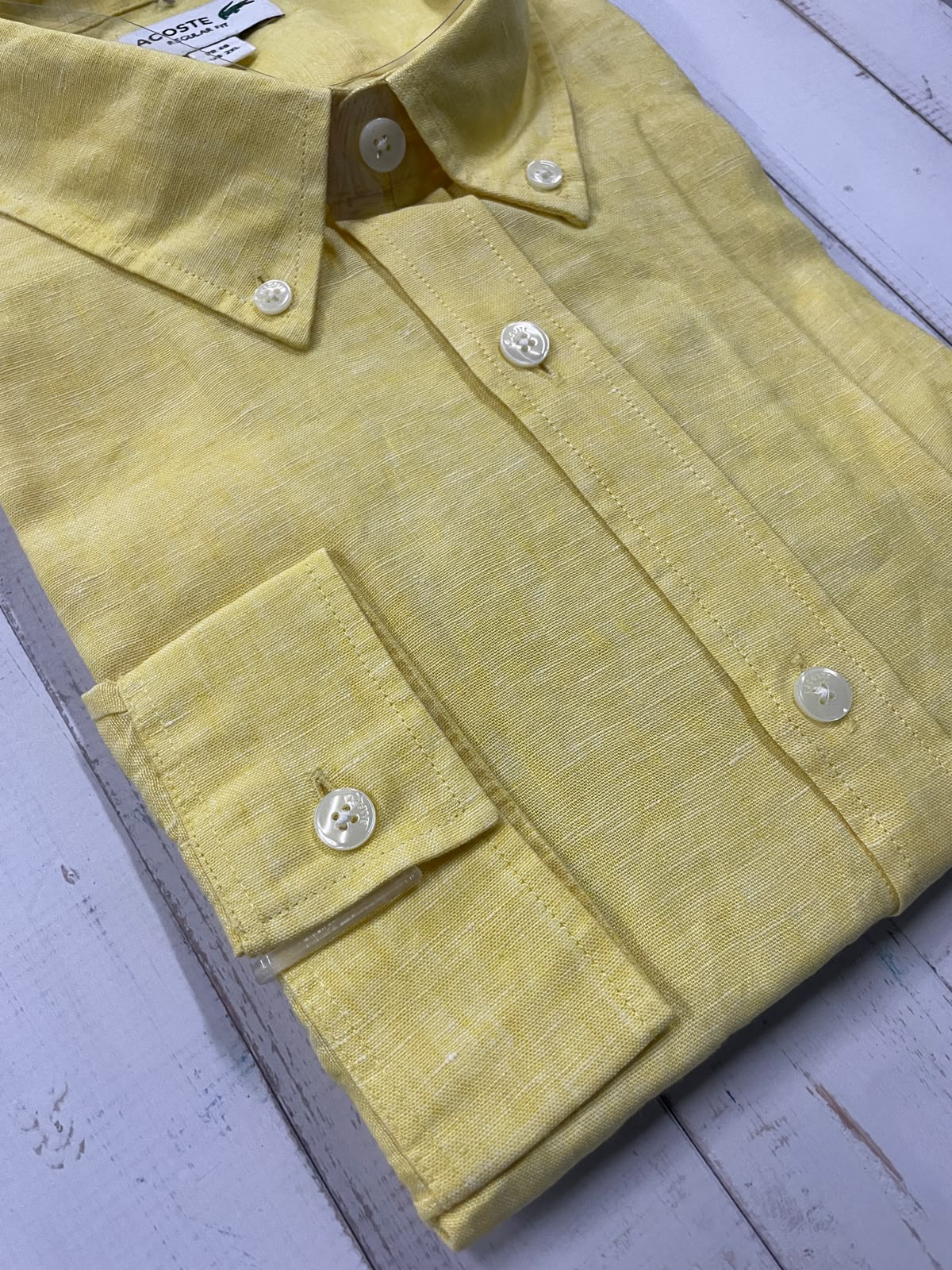 LACOSTE - Full Sleeved Linen Shirt