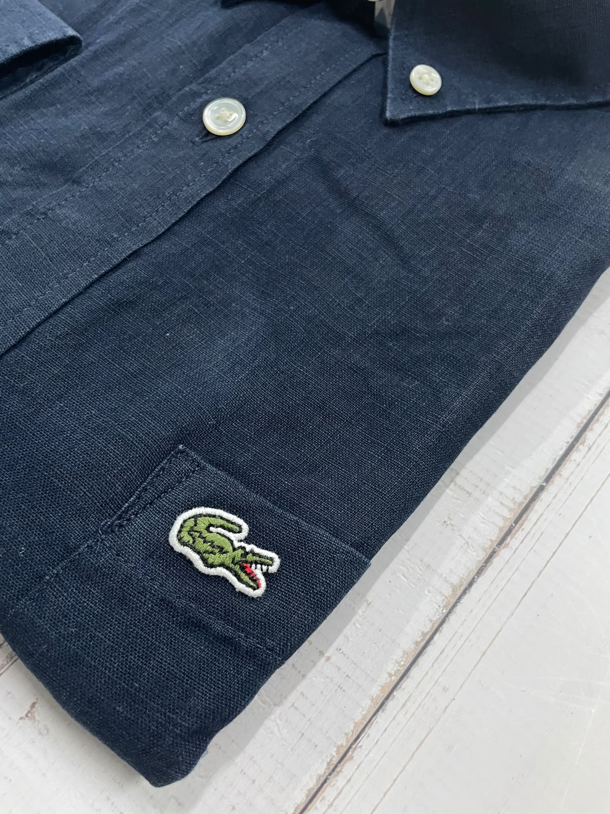 LACOSTE - Full Sleeved Linen Shirt