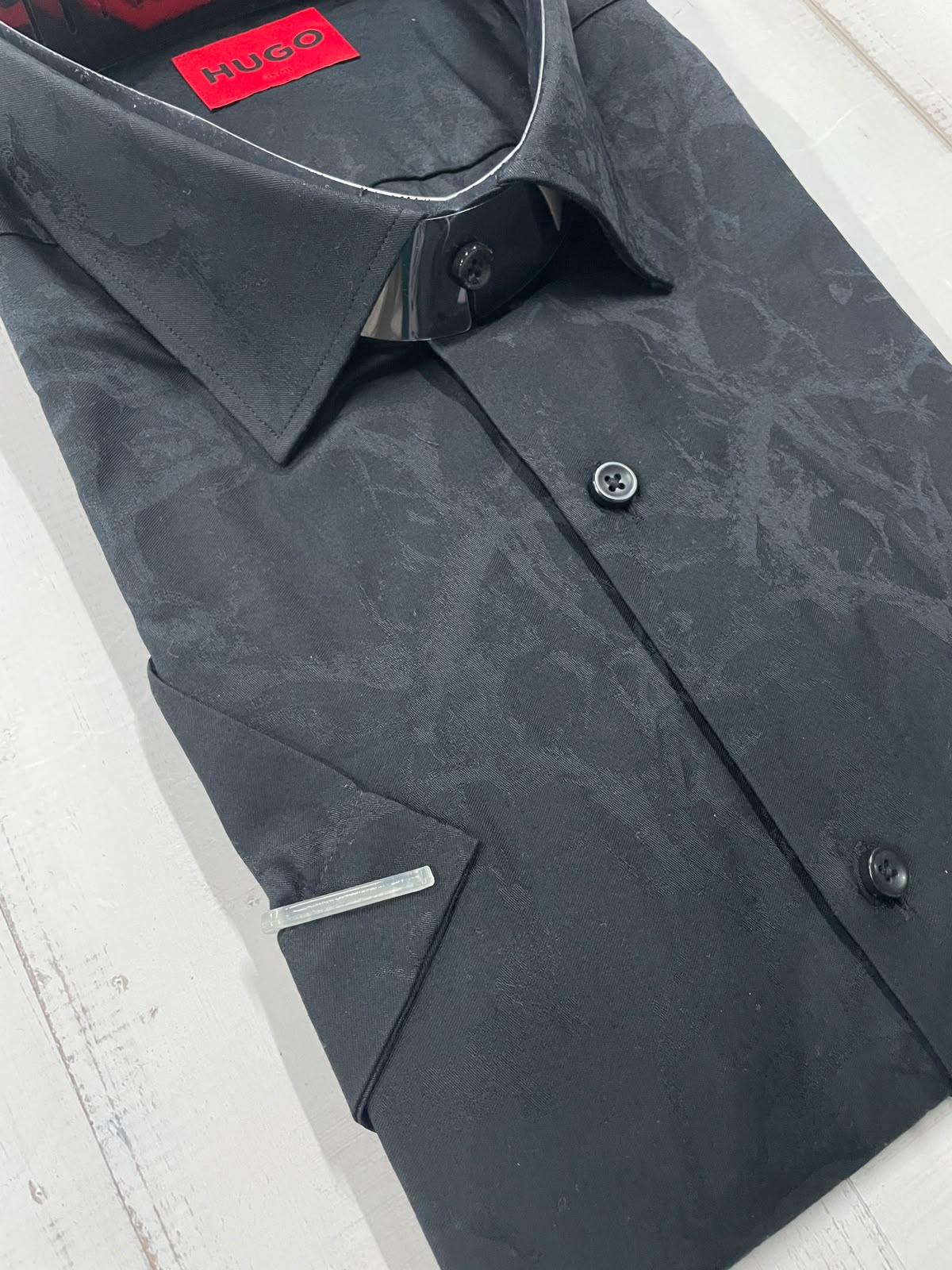 BOSS - Half sleeve cotton pattern shirt - Slim Fit