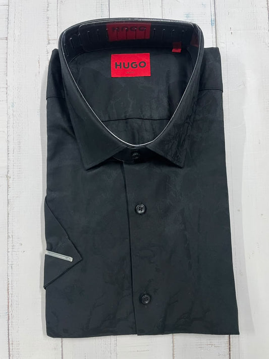 BOSS - Half sleeve cotton pattern shirt - Slim Fit