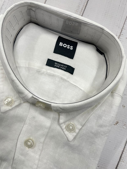 BOSS - Full sleeved pure linen shirt - Regular Fit