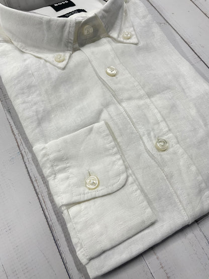 BOSS - Full sleeved pure linen shirt - Regular Fit