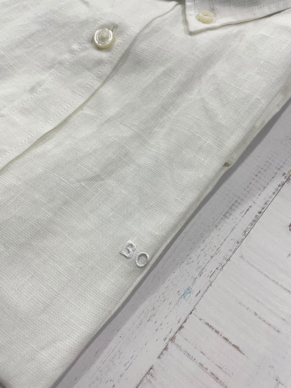 BOSS - Half sleeved pure linen shirt - Slim Fit