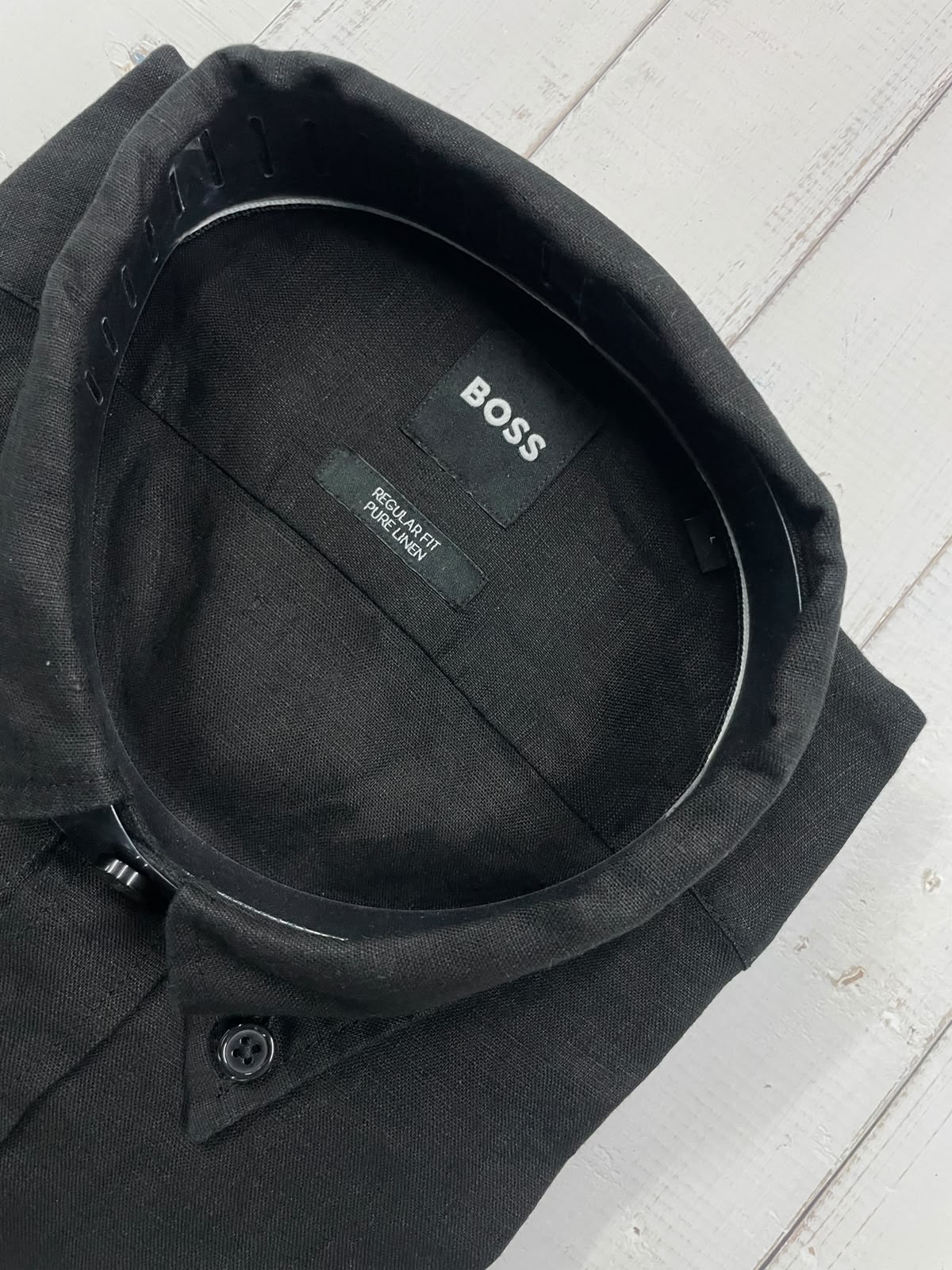 BOSS - Full sleeved pure linen shirt - Regular Fit