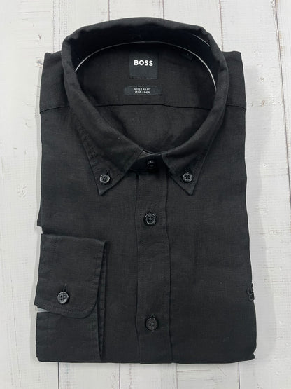 BOSS - Full sleeved pure linen shirt - Regular Fit