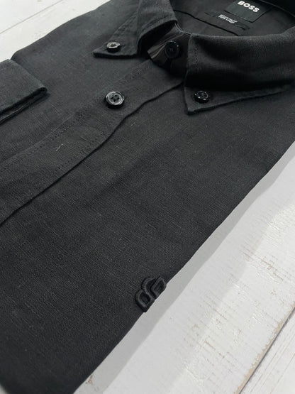 BOSS - Full sleeved pure linen shirt - Regular Fit