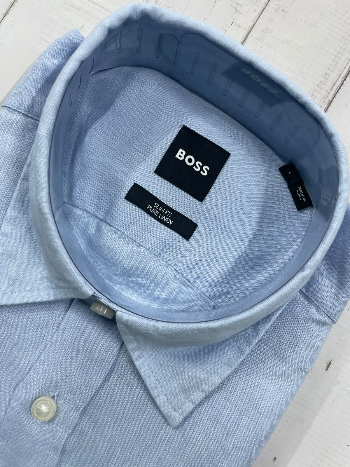 BOSS - Full sleeved pure linen shirt - Slim Fit