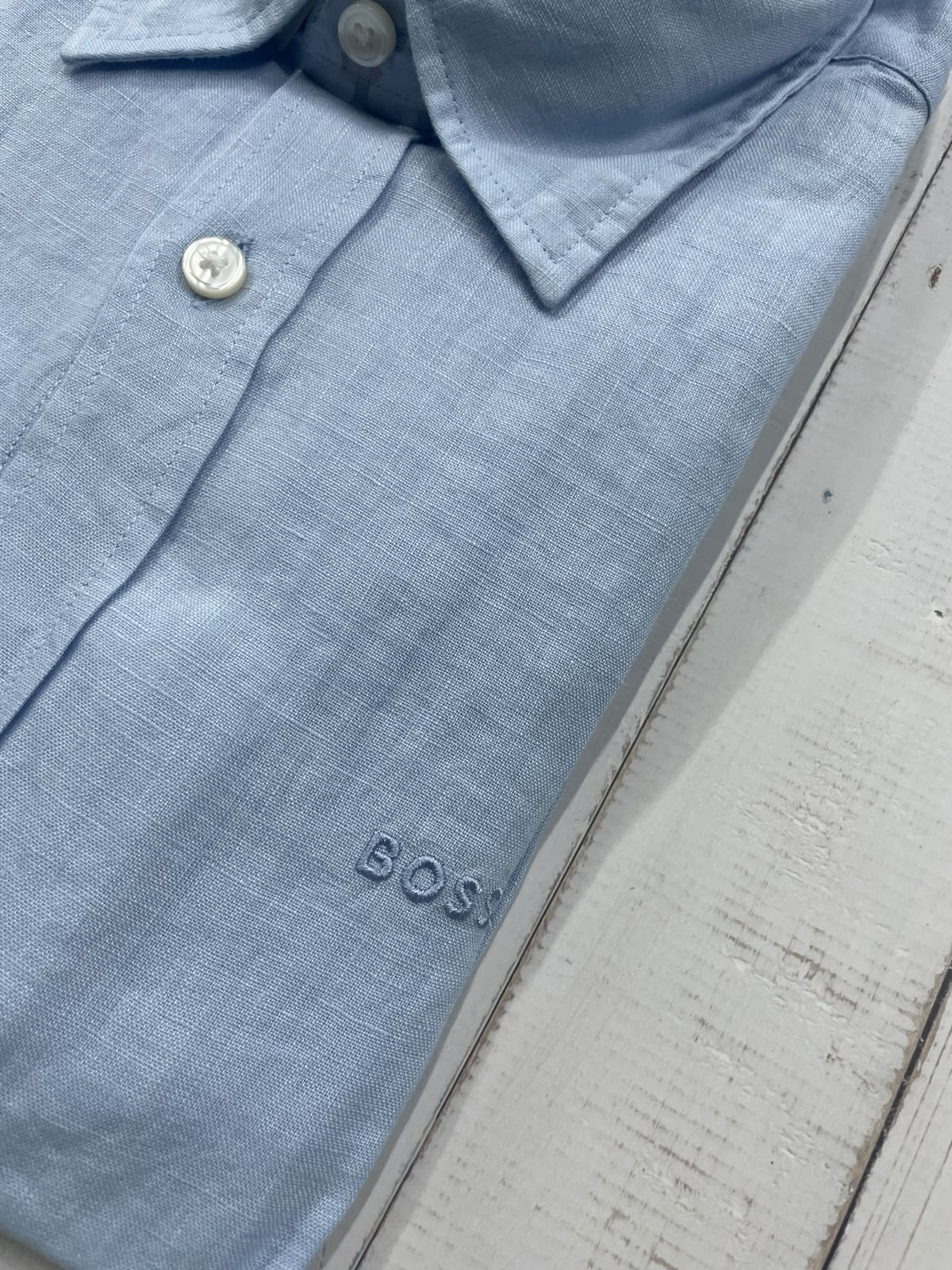 BOSS - Full sleeved pure linen shirt - Slim Fit