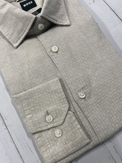 BOSS - Full sleeved cotton linen shirt - Regular Fit