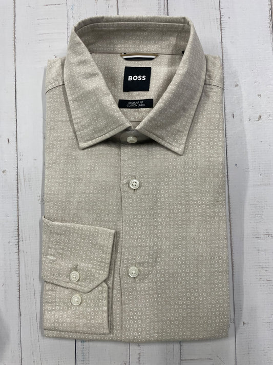 BOSS - Full sleeved cotton linen shirt - Regular Fit