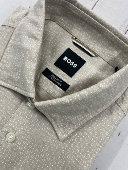BOSS - Full sleeved cotton linen shirt - Regular Fit