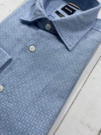 BOSS - Full sleeved cotton linen shirt - Regular Fit
