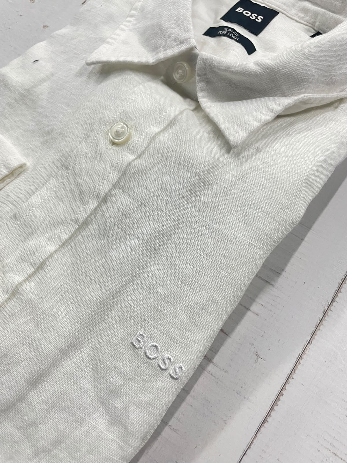 BOSS - Full sleeved pure linen shirt - Slim Fit