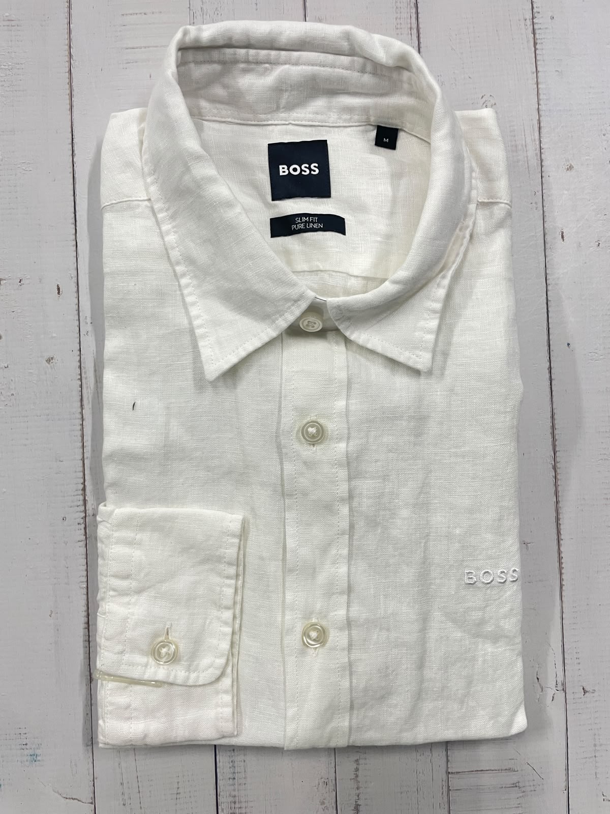 BOSS - Full sleeved pure linen shirt - Slim Fit