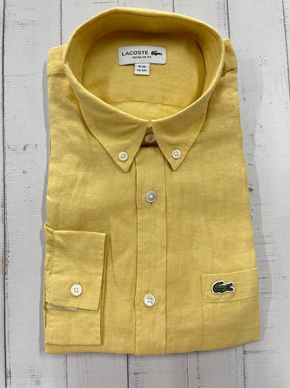 LACOSTE - Full Sleeved Linen Shirt