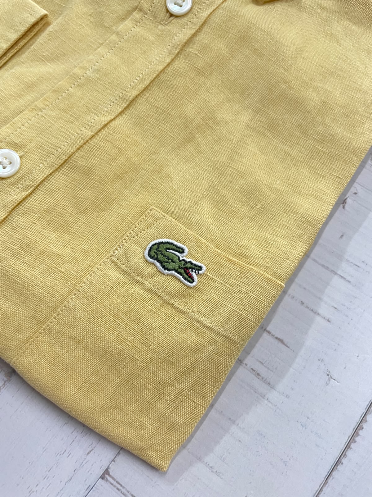 LACOSTE - Full Sleeved Linen Shirt