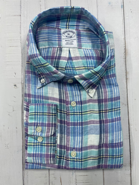 Brooks Brothers - Regular Fit Full Sleeved Linen Shirt