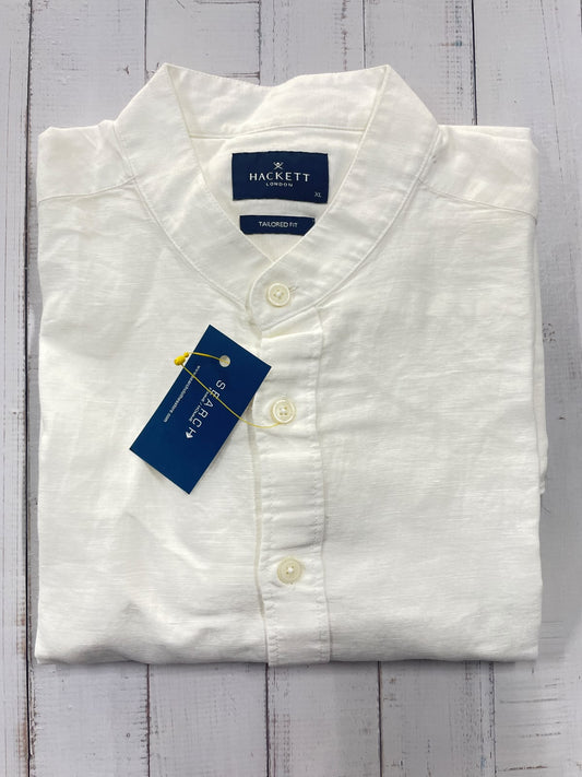 HACKETT - Full sleeved tailored fit linen blend shirt