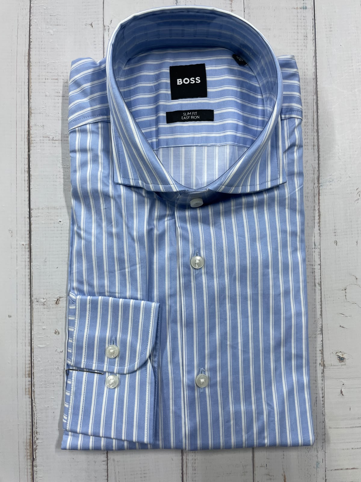 BOSS - Full sleeved slim fit shirt - easy iron