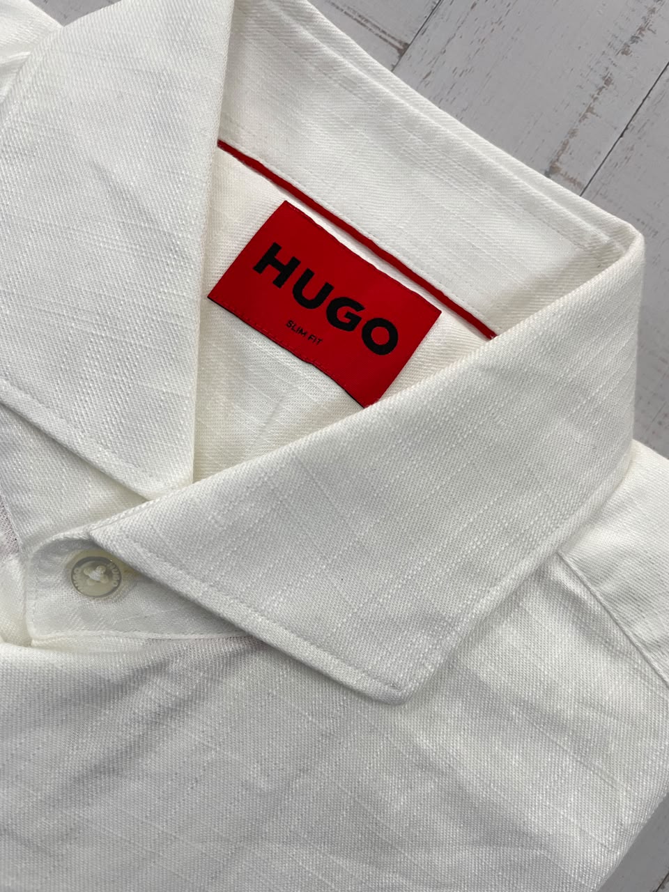 HUGO  - Full Sleeved Linen Blend Slim Fit Shirt
