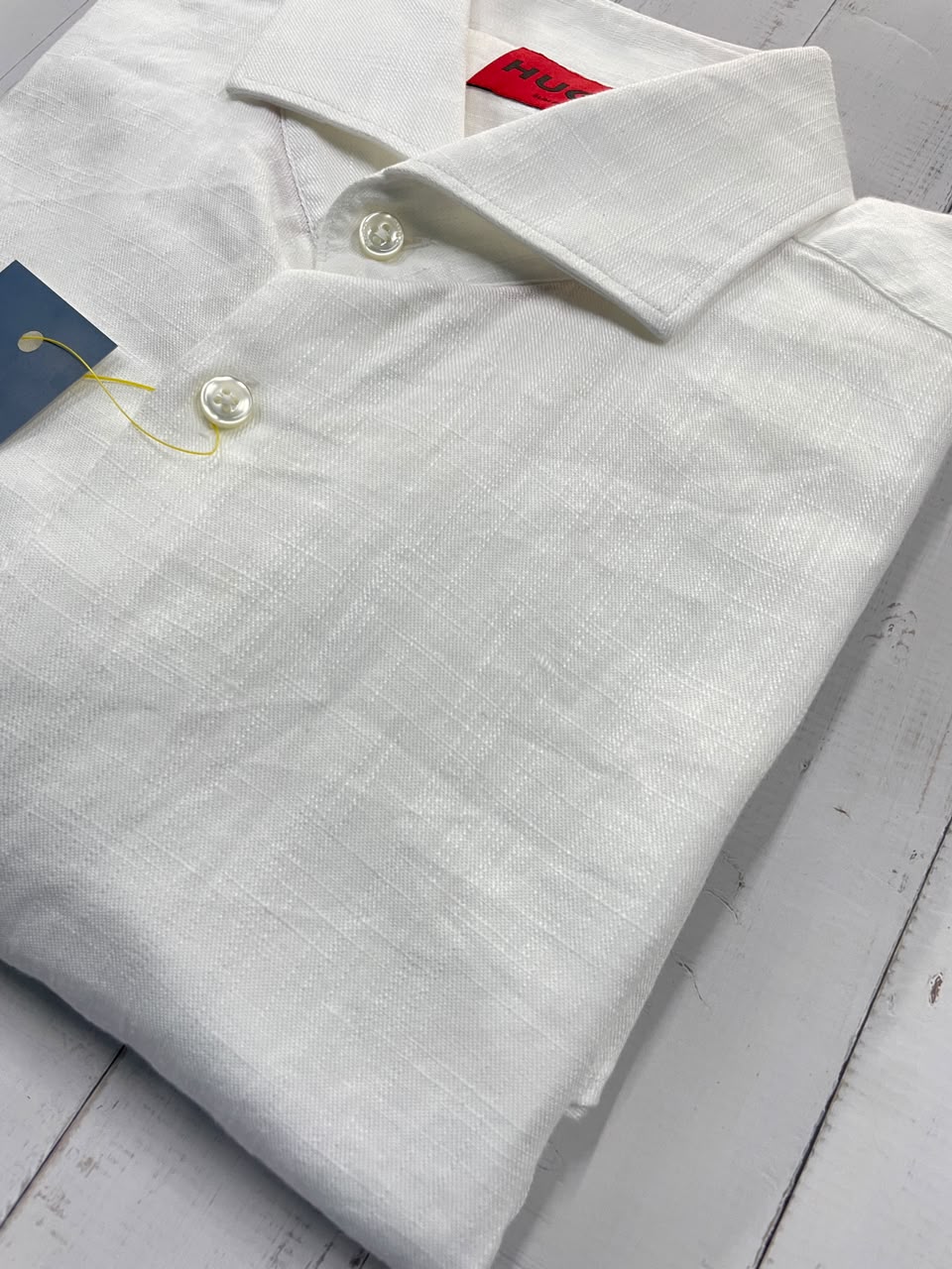 HUGO  - Full Sleeved Linen Blend Slim Fit Shirt