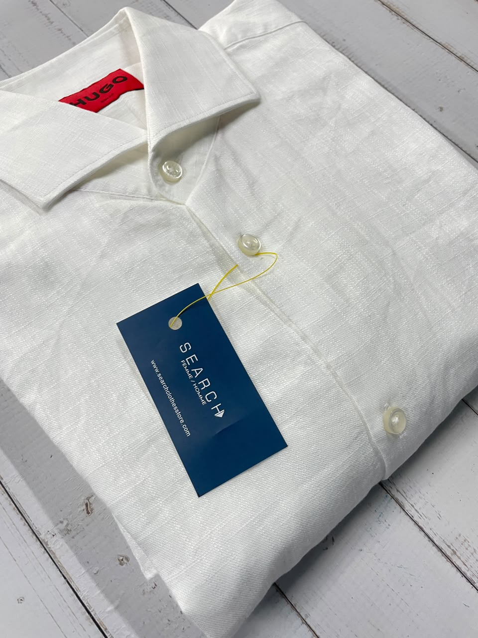 HUGO  - Full Sleeved Linen Blend Slim Fit Shirt
