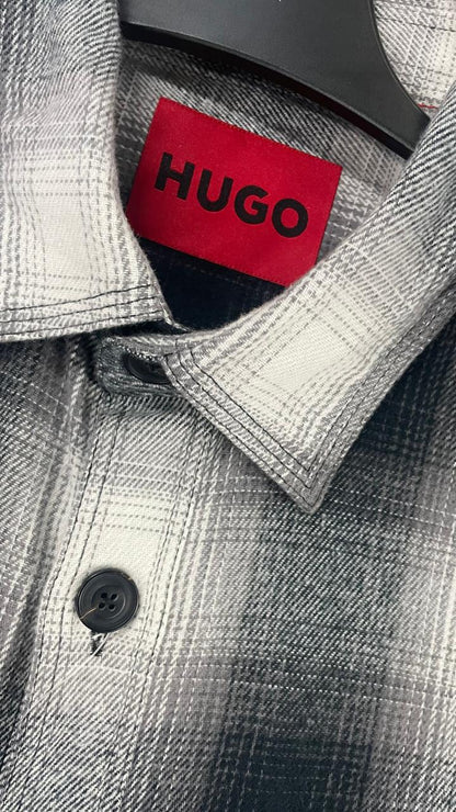 HUGO - Flannel overshirt ERATO