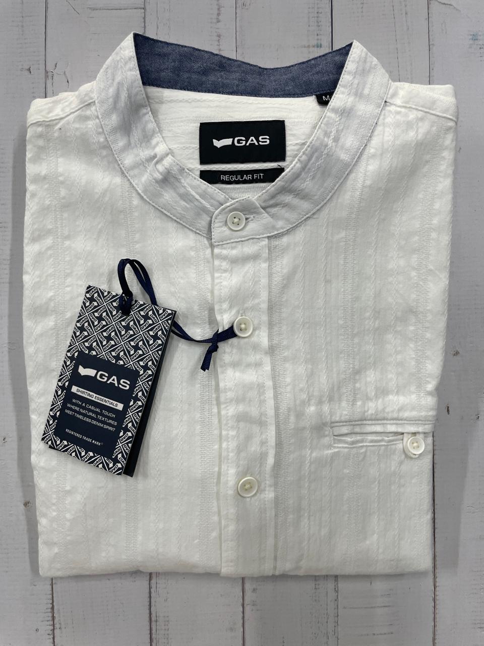 GAS - Linen blend full sleeve regular fit shirt