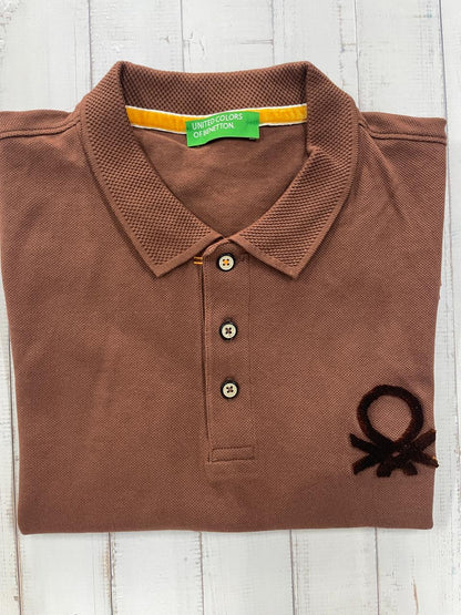 United Colors of Benetton - Men Solid Polo Collar Cotton T-shirt