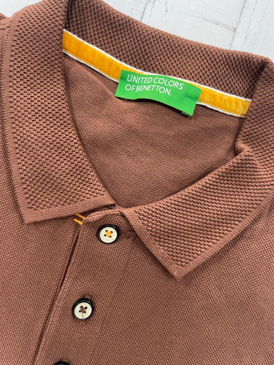 United Colors of Benetton - Men Solid Polo Collar Cotton T-shirt