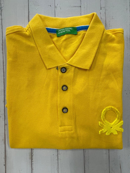 United Colors of Benetton - Men Solid Polo Collar Cotton T-shirt