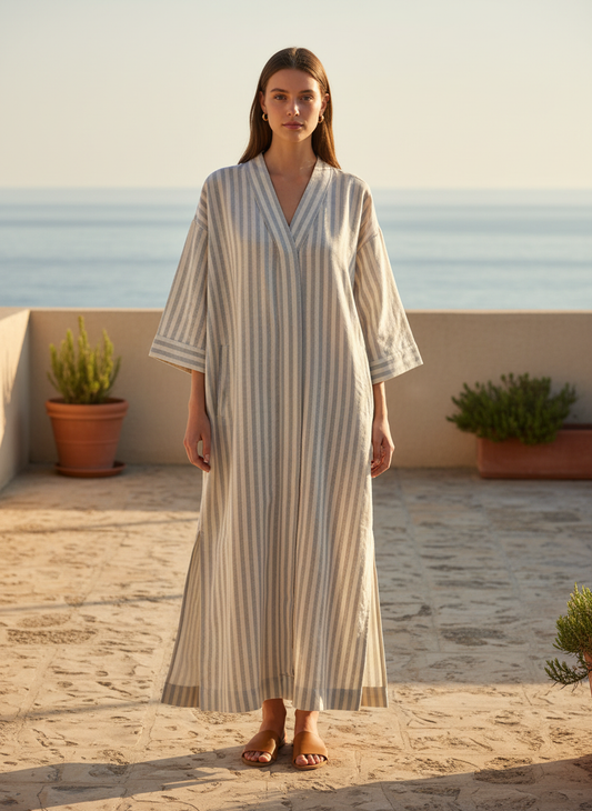 Aiayu - Robe single  - stripes