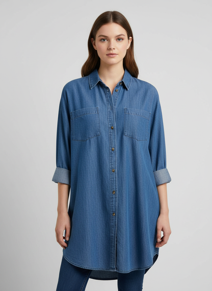 EVERYDAY - womens denim long top