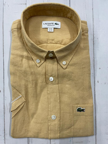 LACOSTE - Short Sleeved Linen Shirt