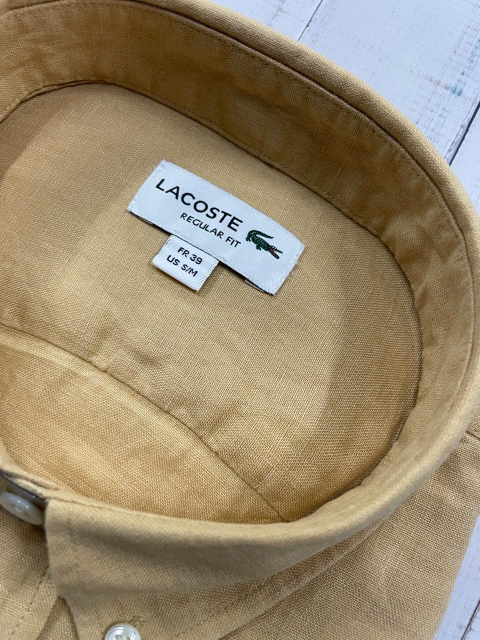 LACOSTE - Short Sleeved Linen Shirt